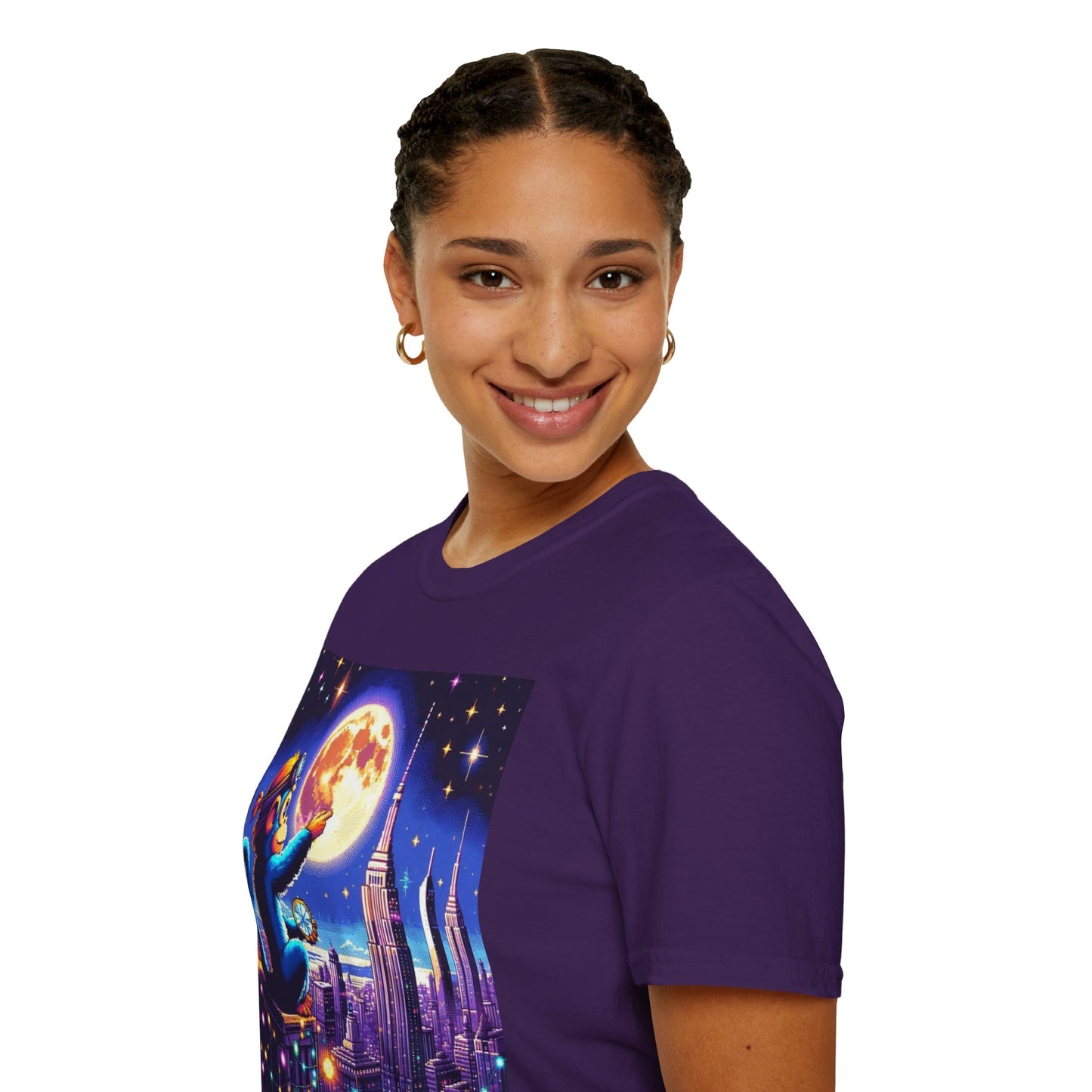 Blue Space Monkey Unisex Soft style T-Shirt #1