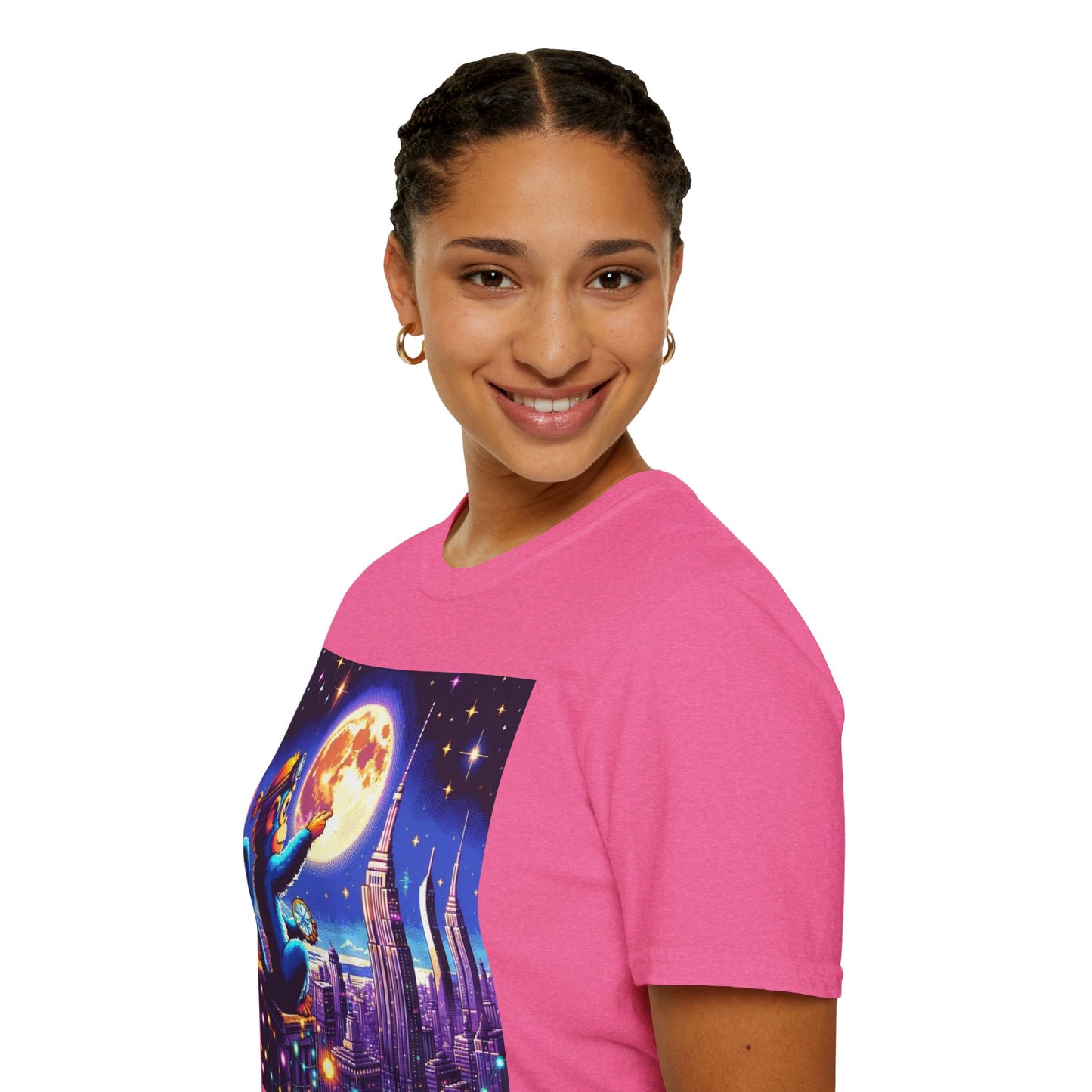 Blue Space Monkey Unisex Soft style T-Shirt #1