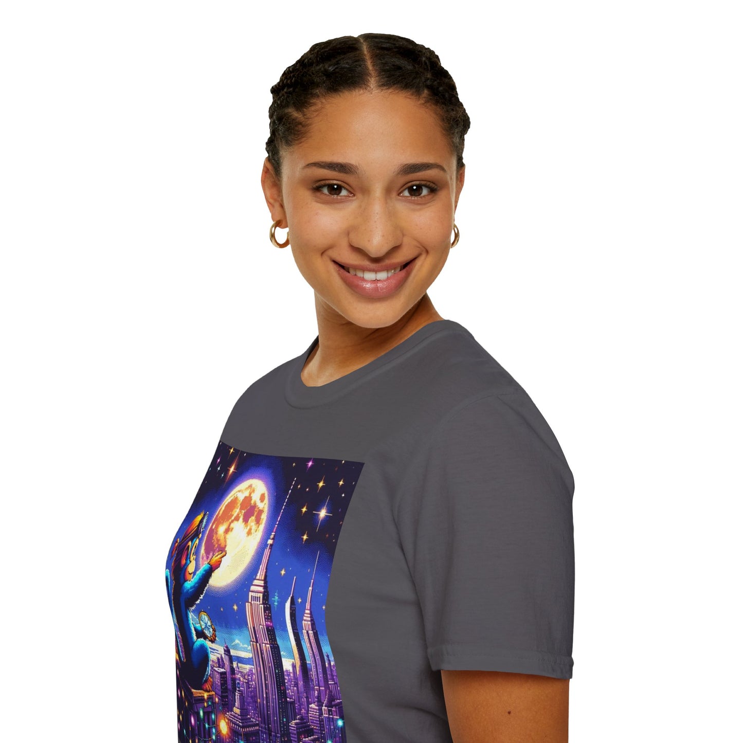 Blue Space Monkey Unisex Soft style T-Shirt #1